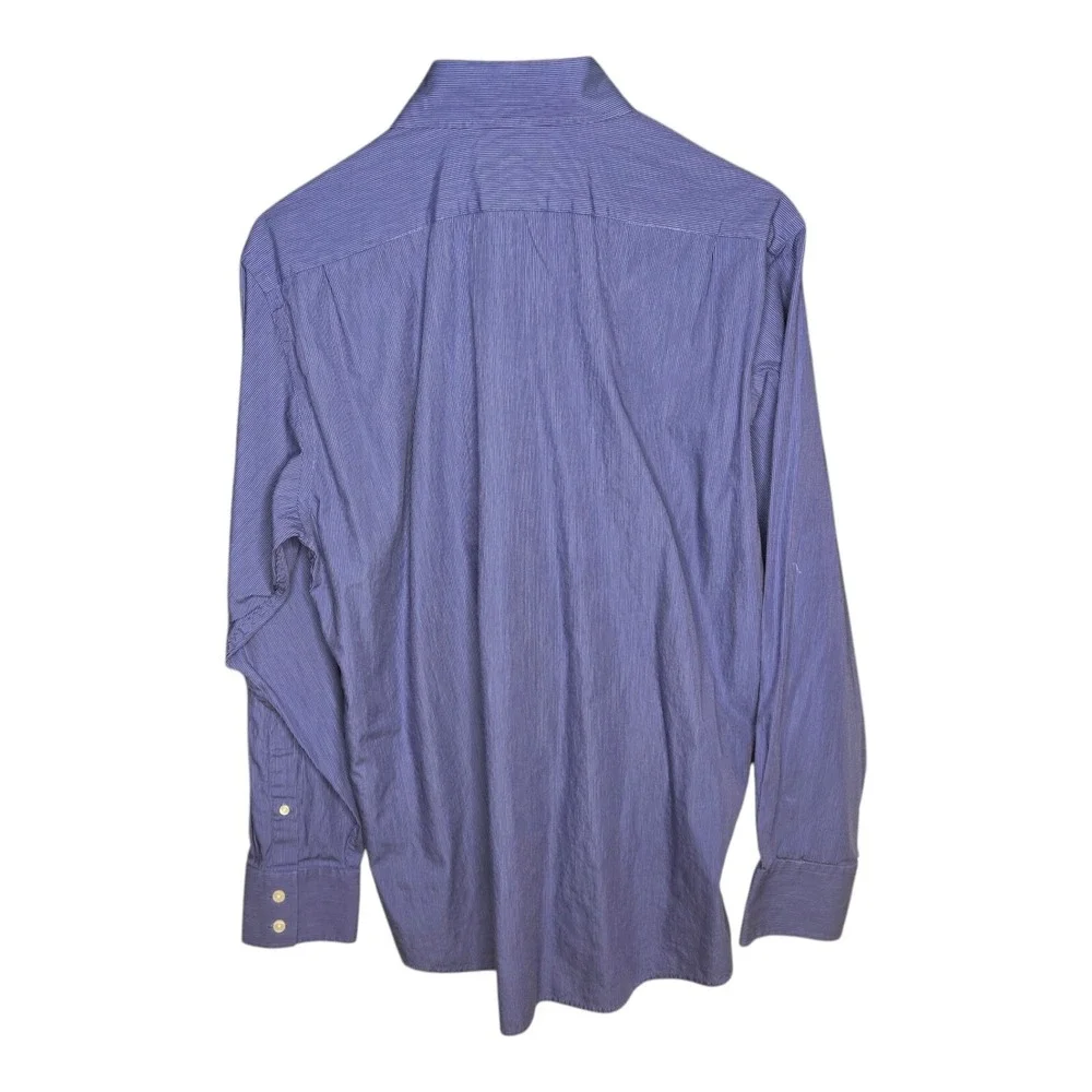 Banana Republic Dress Shirt Striped Long Sleeve Button Down Blue Mens L